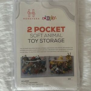 Honeyera kids, 2 pocket soft animal toy storage